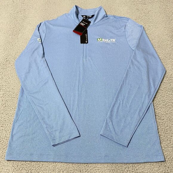 Travis Mathew Other - MaxLite Lighting Shirt Travis Mathew Mens Large Blue 1/4 Zip Employee Office NEW